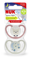 NUK Силіконова заспокійлива соска 18-36м Space Night Sheep op.2 шт. 10739658