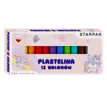 Пластилін 12 кольорів Єдиноріг STARPAK 536880