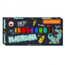 Пластилін 12 кольорів Dino Skate STARPAK 536883