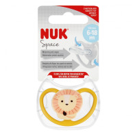 NUK Силіконова заспокійлива соска 6-18м Space Lew 10736385