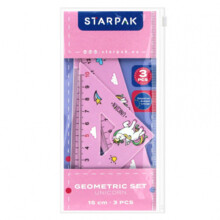 Геометричний шкільний набір 3e 15cm Єдиноріг STARPAK 538972