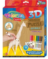 3D дерев'яні головоломки для розмальовки Жираф + аксесуари Colorino PATIO 838348