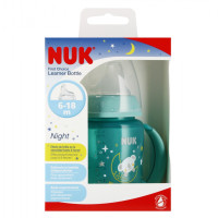 NUK 150 мл флакон 6-18м з ручкою Перша ніч бірюзовий 10743998