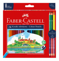 Олівці 24 кольори +3 олівці 2 сторінки FABER CASTLE CASTELL FC 201481