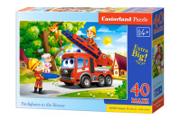 Пазл 40 ель. Пожежники Maxi на допомогу CASTORLAND B-040407