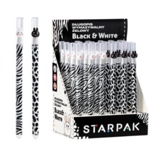 Закриваюча ручка 0, 7 Чорно-біла A'24 STARPAK 552687