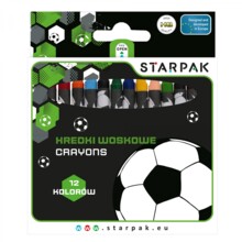 Воскові олівці 12 кольорів Футбол STARPAK 553555