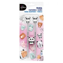 Олівець з фігуркою HB 2 ш + Точилка Panda Kidea DERFORM PAOT3KA