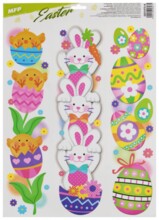 Віконні наклейки мікс 30х42см Великодній МФП 2221473