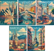 Блокнот HERLITZ RETRO CITY A5 на 60 сторінок із полем