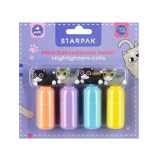 Хайлайтер міні 4 кольори Кошенята STARPAK 563030