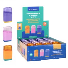 Точилка 2 леза з ластиком A'24 STARPAK 563052