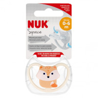 NUK Силіконова заспокійлива соска 0-6м Space Lisek 10730331