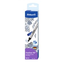 Pelikan Fineliner 96 0, 4 мм тонка копія 10 шт синій