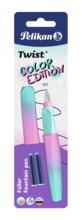 PELIKAN TWIST COLOR EDITION авторучка сталь. М пастель + картриджі