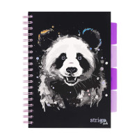 Б5/100к колесо ноутбук, ПП 80г чорна сітка палітурка, Panda STRIGO PADS025
