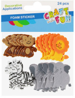 Декоративне клейове оздоблення Safari з 24 предметів CRAFT WITH FUN 570481