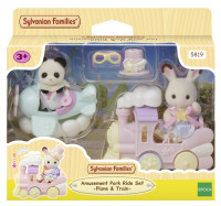 Sylvanian Families 5819 – Фігурки літака, поїзда та дитини в парку розваг
