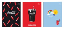 Блокнот А4 32 аркуші кольорова лінія 70 г Coca Cola Interprint