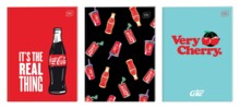 Блокнот А4 32 аркуші 70 г сітка Mat+UV Coca-Cola Interprint