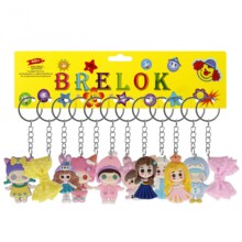 Гумовий брелок Лялька/Лук 5.5cm op12pcs D44965