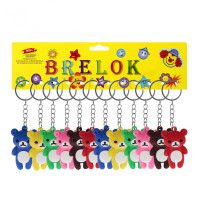 Плюшевий ведмедик гумовий брелок 4.5cm op12pcs D42377