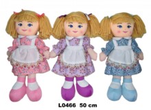 ГАНЧІРКА ЛЯЛЬКА 50CM ROZ ПЛАТТЯ З ФАРТУХОМ SA