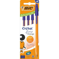 Помаранчевий тонкий синій op4piece BIC 516336 замикається ручка