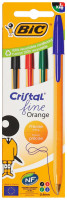 Помаранчевий Fine суміш op4piece BIC 516337 замикається ручка