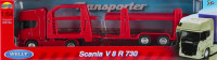 Вантажівка вантажівка металевий евакуатор Scania 30x9x6 Welly 68023