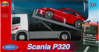 Металева караванна вантажівка Scania + аксесуари 18x10x6 Welly 01362