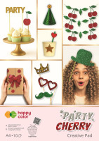 PARTY Cherry Block, A4, 10 ковчег, голографічний + блиск, 75-150 г/м2, Happy Color