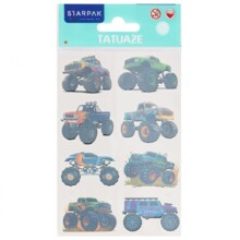 Монстр вантажівка татуювання 10x19 НАКЛЕЙКА BOO 583969