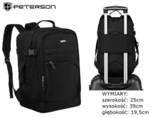 Peterson Airplane Travel Backpack Black