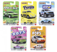 Ліцензія Matchbox Candy Car; асортимент металевих автомобілів у масштабі 1:64 з прикрасами, що стосуються популярних брендів цукерок MIX HVV75 WB10