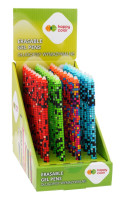 Ручка Pixi Blox Erasable, 0, 5 мм, синя, дисплей 36 ш Щасливий колір