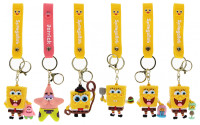 Гумовий брелок Bob Sponge 5 см з гуртом mix6 A'24 006543
