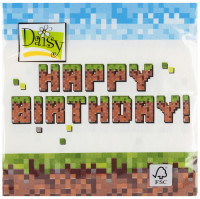 Серветка паперова 3 шари 33х33 см Happy Birthda op.20 шт. ПОЛ-МАК СДОГ045201