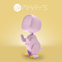 Силіконовий будильник Robo Dino USB Pink 9X8X17 ECO LIGHT MW61057
