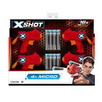 ПІСТОЛЕТ-ПУСКНИК X-SHOT 4 ШТ МІКРО+ЗУРУ СТРІЛИ