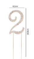 ТОРТА ТОППЕР 2 СРІБЛА ЦИРКОНІЮ 19CM NER PBH