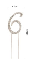 ТОРТА ТОППЕР 6 СРІБЛО ЦИРКОНІЮ 19CM NER PBH