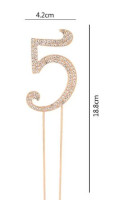 ТОРТА ТОППЕР 9 СРІБЛО ЦИРКОНІЮ 19CM НЕР PBH