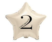 ПОВІТРЯНА КУЛЯ FOL ЗІРКА 2 КРЕМОВИЙ 44CM GO FOL