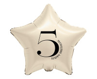 ПОВІТРЯНА КУЛЯ FOL ЗІРКА 5 КРЕМОВИЙ 44CM GO FOL
