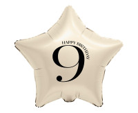 ПОВІТРЯНА КУЛЯ FOL ЗІРКА 9 КРЕМОВИЙ 44CM GO FOL